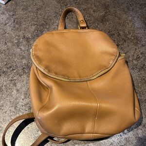 HOBO River Backpack Pebbled Leather Brown/Pewter